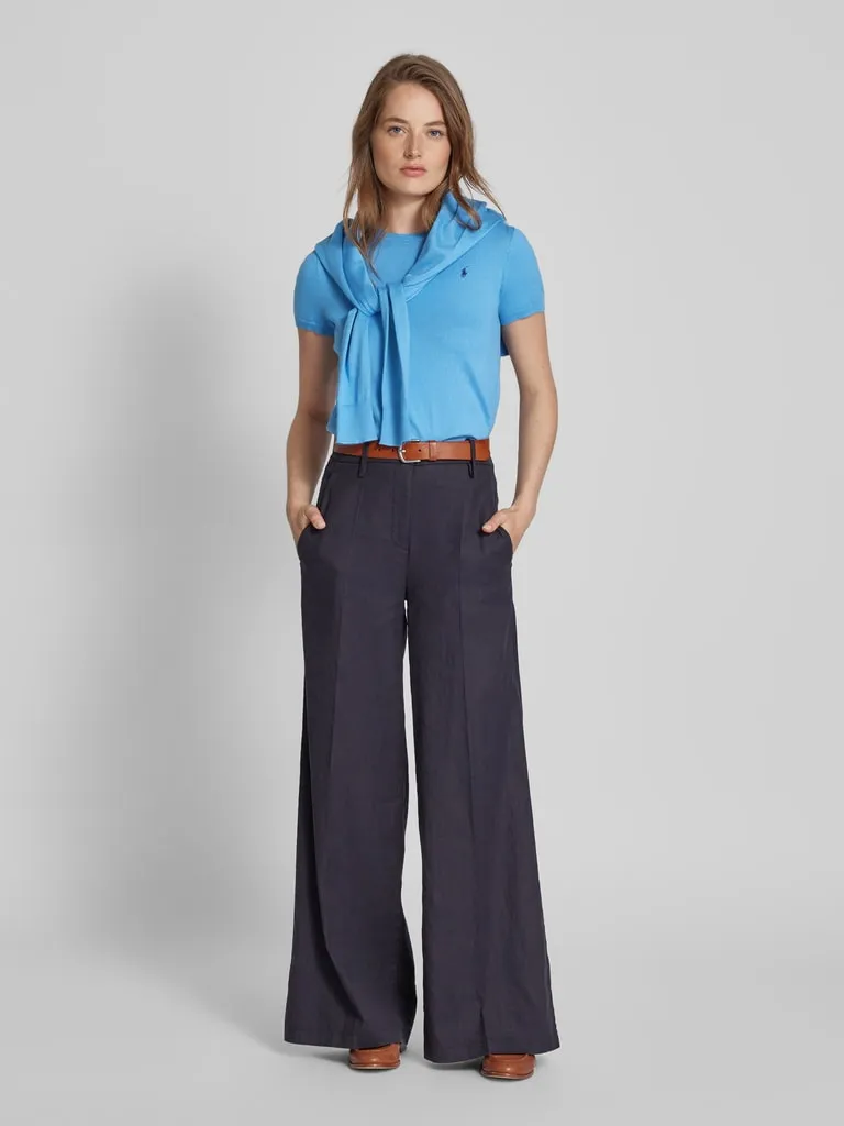 Polo Ralph Lauren Gebreid shirt met labelstitching in blauw