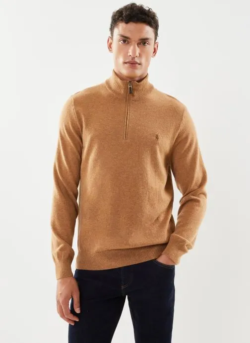      POLO RALPH LAUREN PULL DEMIZIP EN LAINE VIERGE LORYELLE  BRUIN   