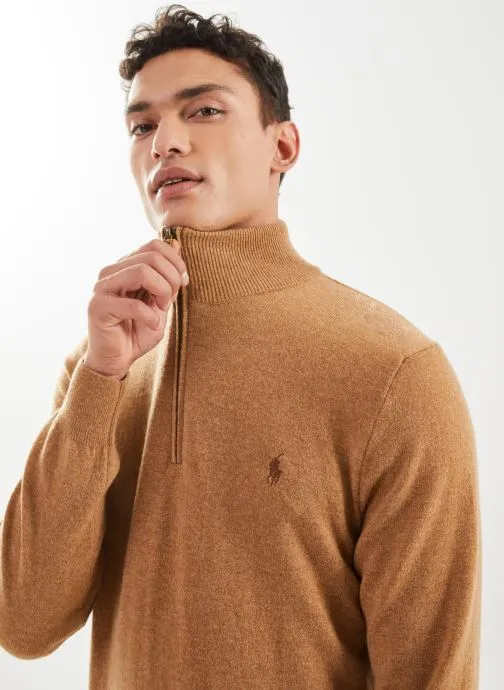     POLO RALPH LAUREN PULL DEMIZIP EN LAINE VIERGE LORYELLE  BRUIN   