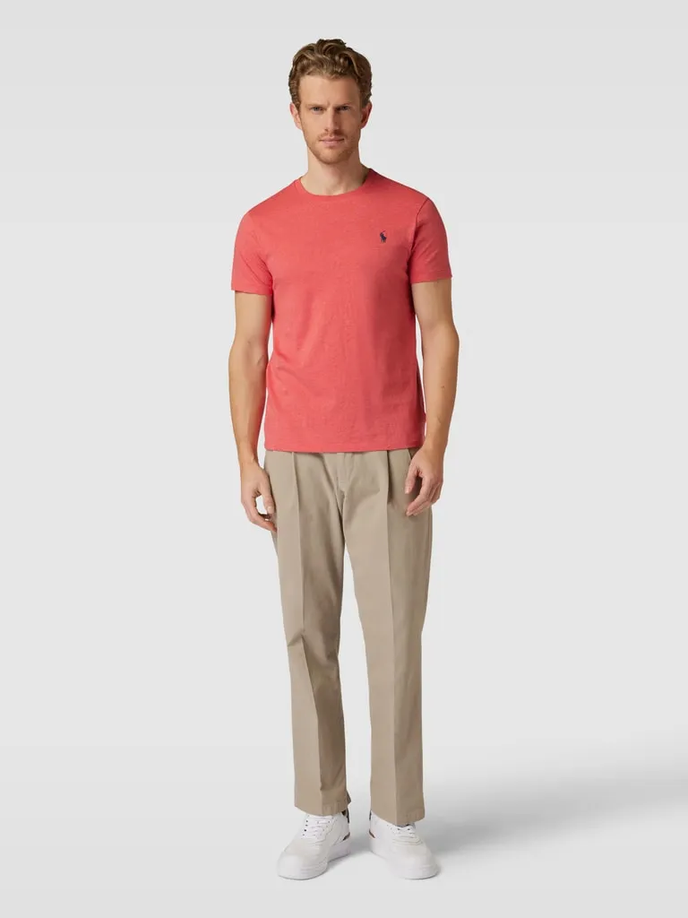 POLO RALPH LAUREN TSHIRT MET RONDE HALS IN ROSé
