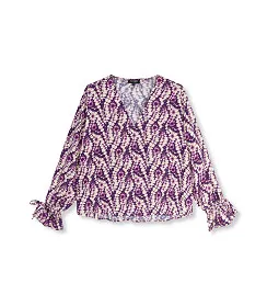 REFINED LADIES WOVEN PRINT BLOUSE ENDR